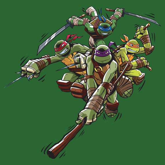 Teenage Mutant Ninja Turtles Tmnt Group - Men's Slim Fit T-Shirt