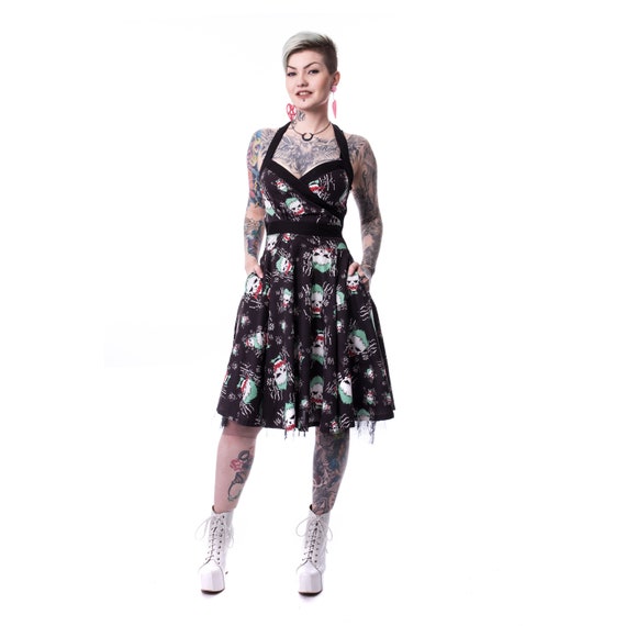 Sale Suicide Squad Joker Squad Skull Logo Ladies Dress Etsy