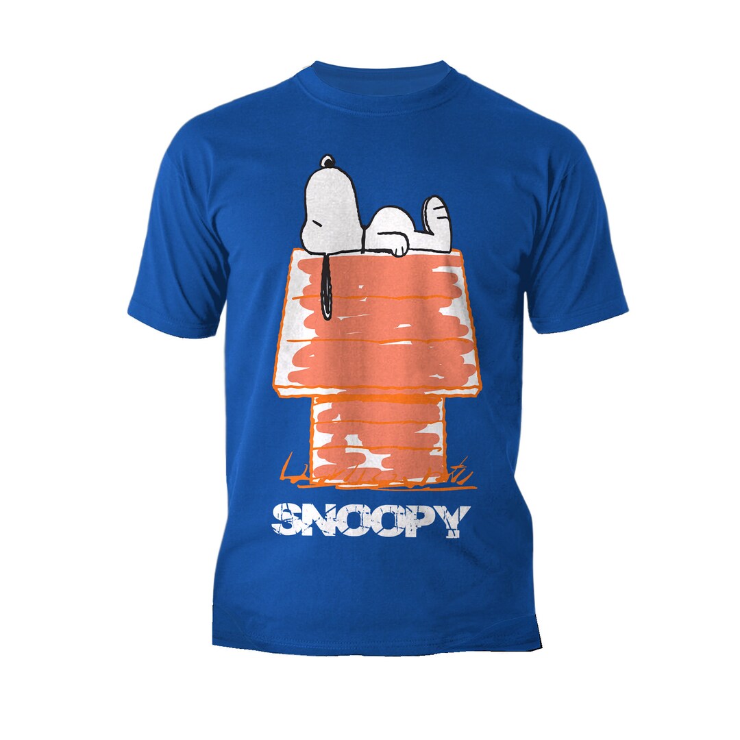 Peanuts Snoopy logo House Official Men's Tshirt blue Etsy