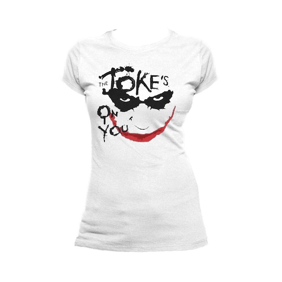 BATMAN T-shirt Dark Knight Joker DC Comics Distressed Tee Adult LARGE White New