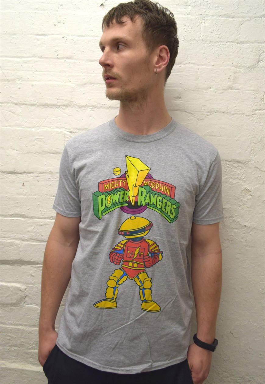 Power rangers t shirt mens Clearance