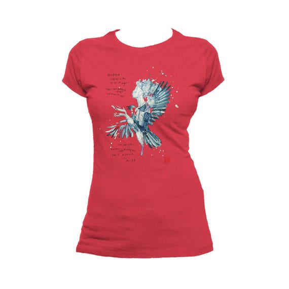 ladies red t shirts uk