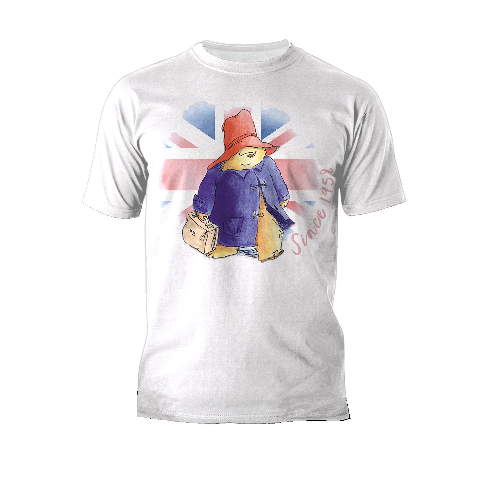 Paddington Bear Union Jack Official Men's T-Shirt White - Etsy 日本