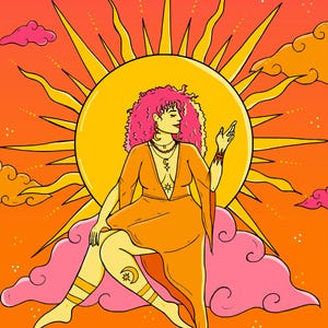 Sun Goddess Illustrative Print