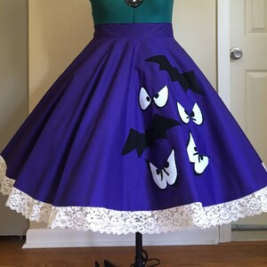 Ghostly Wallpaper Circle Skirt/ haunted mansion skirt/Disney parks / haunted mansion wallpaper