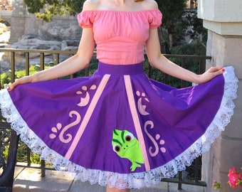 Lost Princess Circle Skirt Rapunzel Skirt Dapper day disney dress disney skirt plus size skirt run disney plus size