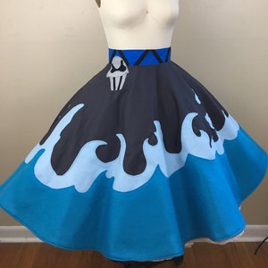 Hades Circle Skirt full circle skirt dapper day disney inspired skirt zipper back felt appliques cotton skirt base disney outfit