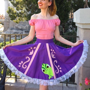 Lost Princess Circle Skirt Rapunzel Skirt Dapper day disney dress disney skirt plus size skirt run disney plus size
