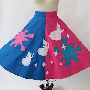 Pink and Blue Fairy Skirt / Sleeping Beauty Skirt / Aurora Skirt / Birthday Skirt / Poodle skirt/ Disney Bound / Dapper Day Outfit Women
