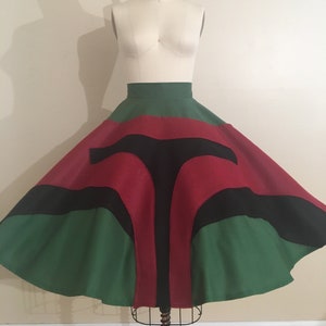 Bounty Hunter Full Circle Skirt/ Star Wars outfit/ Star Wars skirt/ boba Fett