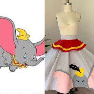 Circus Elephant Circle Skirt / Dapper Day skirt / Dumbo Skirt / Disney Skirt / Pinup Skirt / Disneybound Dress