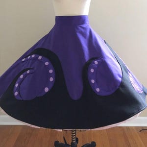 Sea Witch Circle Skirt/the little mermaid/ursula skirt/disney inspired/dapper day/disney halloween/disney villain