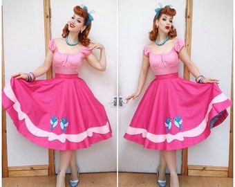 A Dream And A Wish Circle Skirt/Cinderella skirt/ disney inspired/ dapper day/Cinderella pink dress/vintage skirt