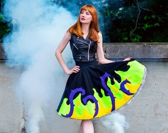 Mistress of Evil Circle Skirt/maleficent/disney Halloween/disney skirt /sleeping beauty/ disney dress women/disney bound/dapper day outfit