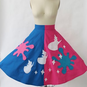 Pink and Blue Fairy Skirt / Sleeping Beauty Skirt / Aurora Skirt / Birthday Skirt / Poodle skirt/ Disney Bound / Dapper Day Outfit Women