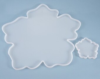 2 sizes available - resin Shiny oval coasteraccessory tray silicone mold UV resin