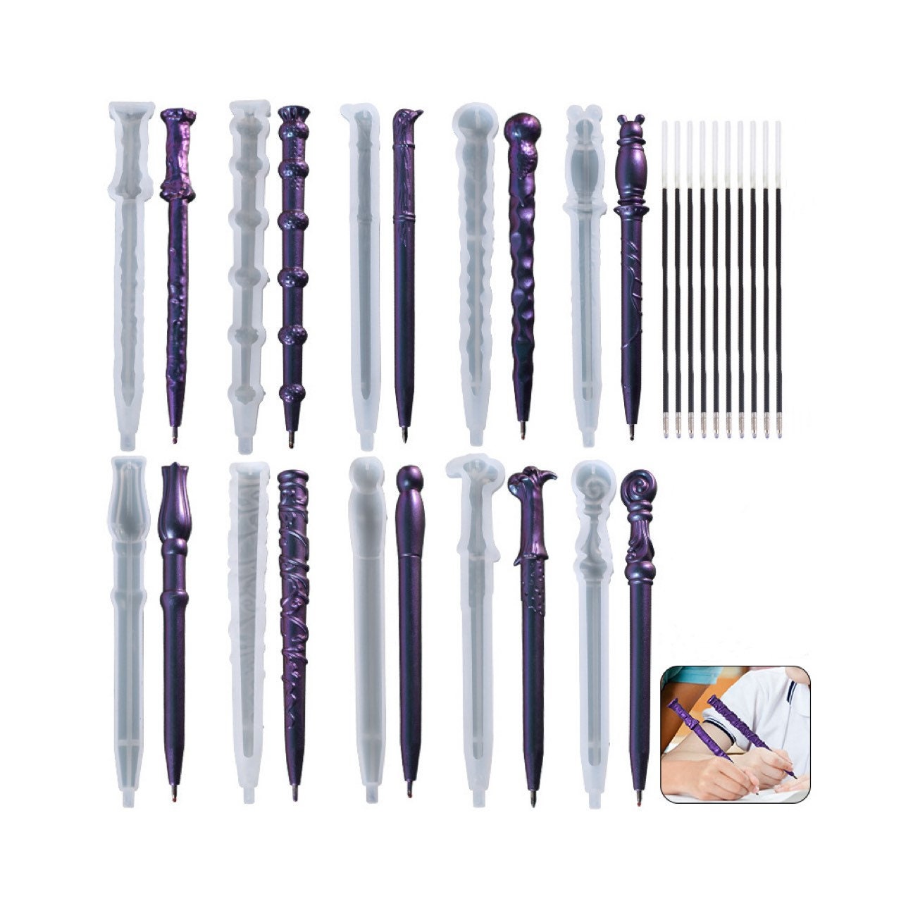New Resin Magic Wand Pen Mold, Make Resin Pens with Charms