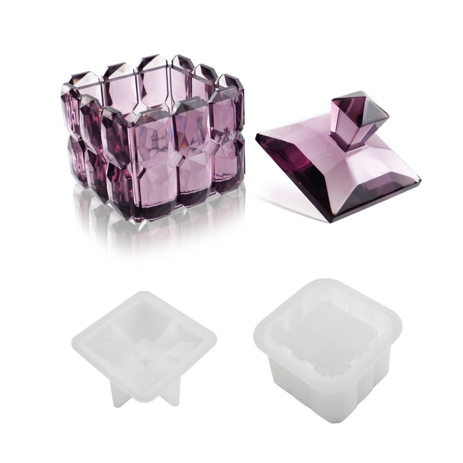 DM225 Square Silicone Tissue Box Resina Epoxi Kit Completo Resin Casting  Mould for Jewelry Storage DlY Gift Box