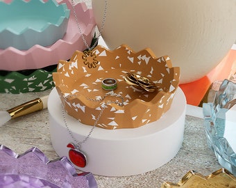 Shiny Round Storage Tray Silicone Mold, Silicone Tray Mold, Round Tray Resin Molds- Molds for Epoxy Resin, Concrete, jesmonite molds