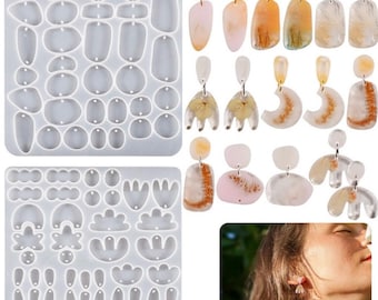 Shiny Geometry Jewelry Earring Resin Mold (2 Designs available)- Earring Silicone Mold, Jewellery Mold, Jewelry Resin Molds, UV resin molds