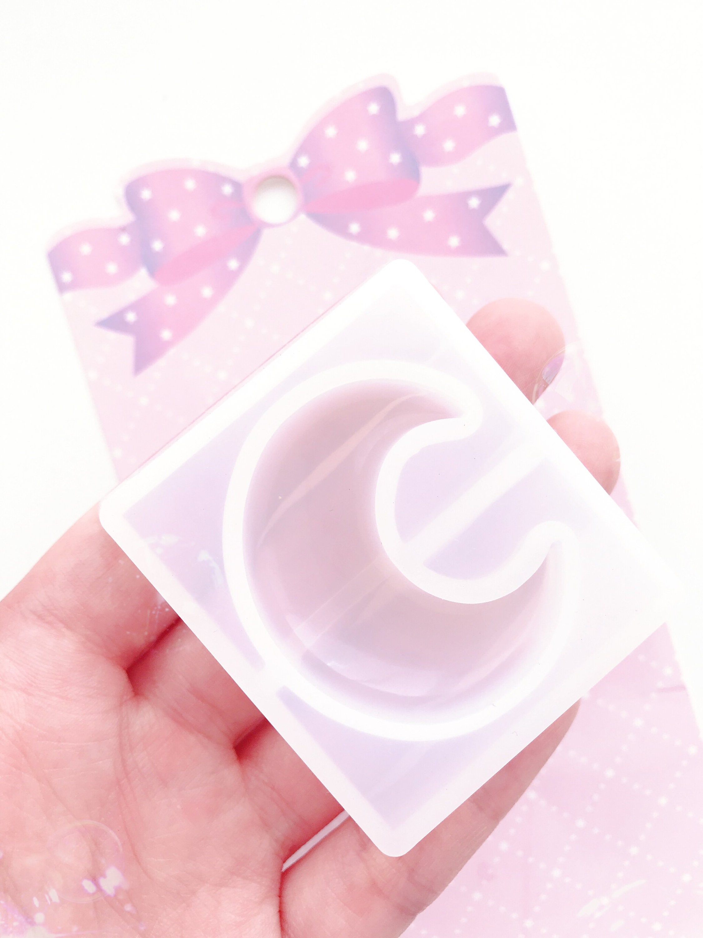 096 1-cavity Shiny Moon Resin Mold - Resin, UV Resin, Resin Molds, Si…