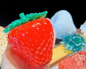 2 Part Strawberry Jar Resin Mold with Lid- DIY Storage Jar with Lid, Jar Resin Mold, Resin Casting Molds, Storage Box Silicone Resin Mold,