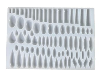 77-Cavity Earring Making Molds, Resin Molds for Jewelry, Jewelry Making Molds- UV resin Molds,  Resin Molds, Silicone Mold for Resin Casting
