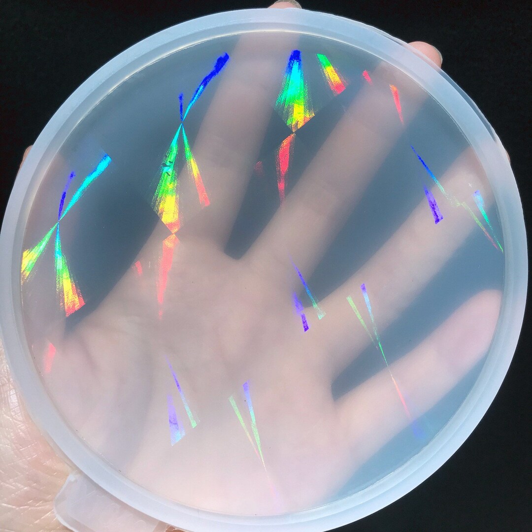 Shiny Round Holographic Silicone Resin Molds, Holographic Mold for