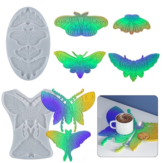 Shiny Butterfly Resin Molds, Resin Mold, Silicone Mold, Silicone Mold for  Resin, Custom Butterfly Coaster Mold, Personalized Butterfly Decor 