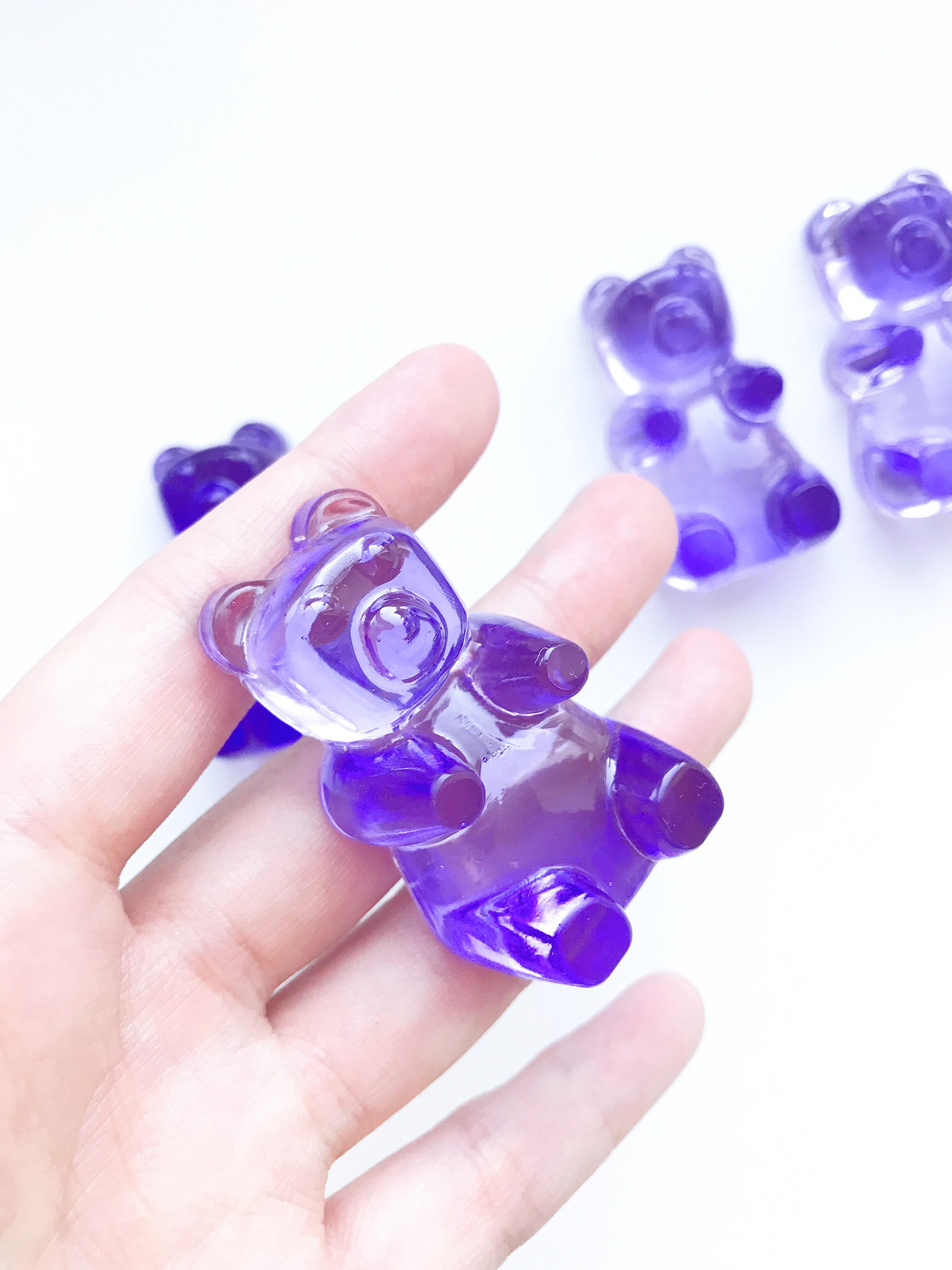 8 Cavity SHINY Large Gummy Bear Silicone Mold 