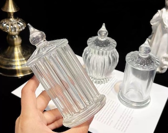 2-Part Vintage Resin Box Mold with Lid- DIY Storage Jar with Lid, Silicone Box Mold for Epoxy Resin Casting, Jewelry Box Molds, Resin Jar