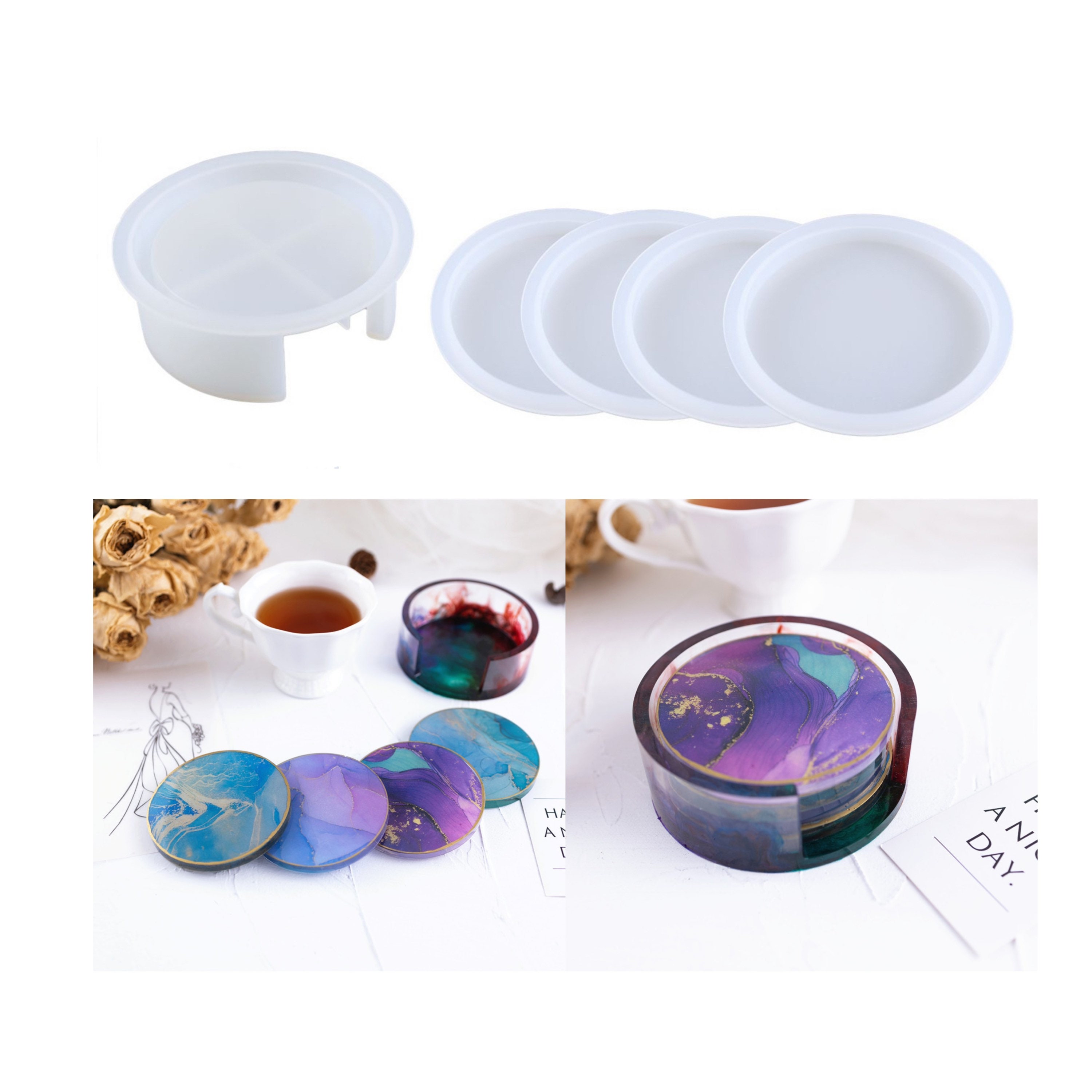 SALE Resin Coaster Molds, UV Resin & Epoxy Resin Craft Making