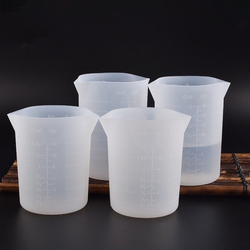 Reusable Silicone Measuring Cup 350ml, 450ml Resin Mixing Silicone