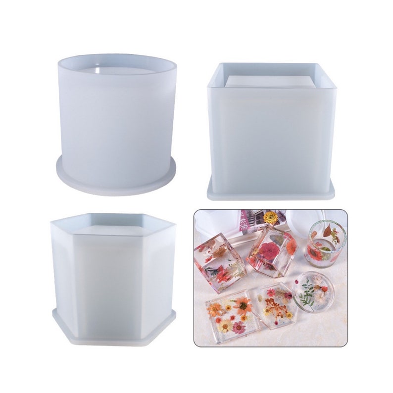  Silicone Mold for Resin 3 Shapes Available Resin Molds LARGE Shiny