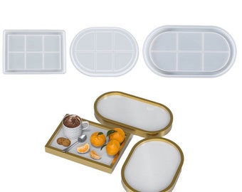 Shiny Jewelry, Organizer Tray Silicone Resin Mold, Silicone Mold for Resin, Home Decor Tray, Serving tray Mold