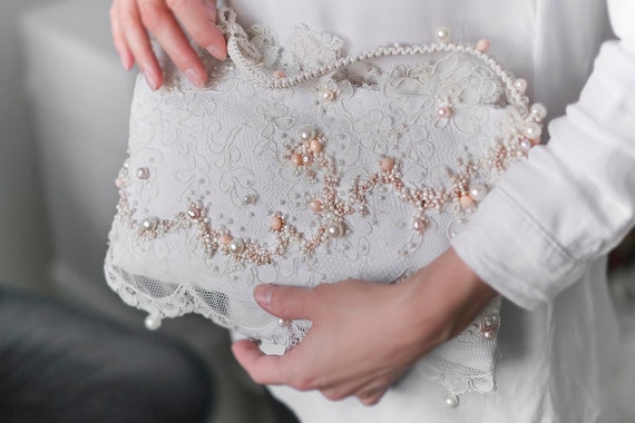 Lace bag handmade clutch bohemian romanticweeding baglace | Etsy