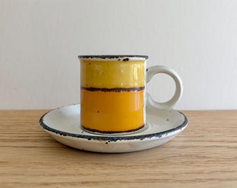 Stonehenge Midwinter Sun demitasse cup and saucer made in England 1970s