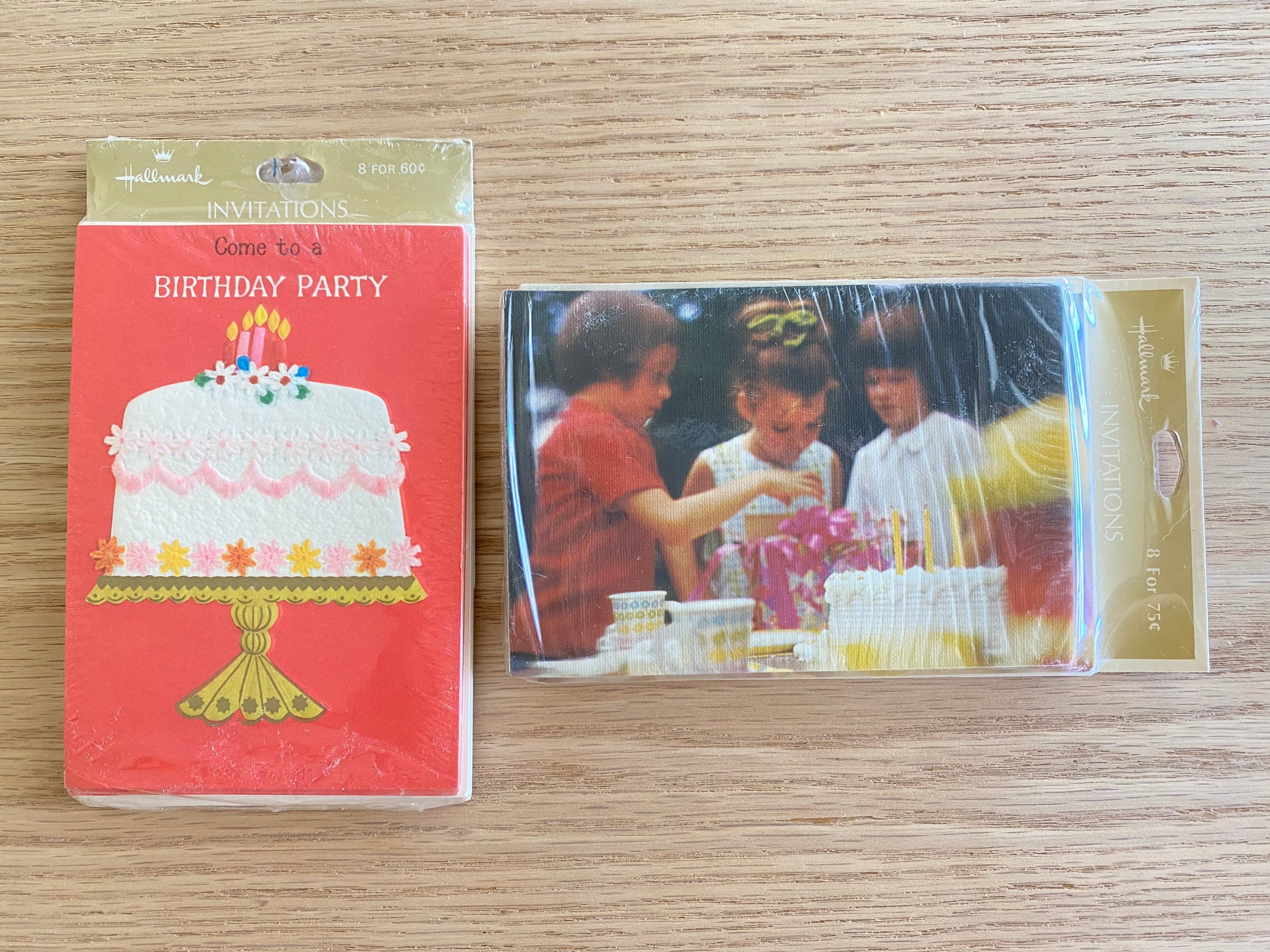 Hallmark Vintage Birthday Party Invitations in Original Package Packs