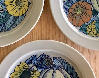 Rosenthal Studio Linie Polar Flower Pattern Set of 7 Salad Plates
