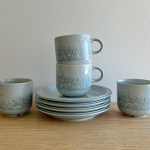 Springtime pattern by Thomas Germany 1980s cup & saucer set of 4