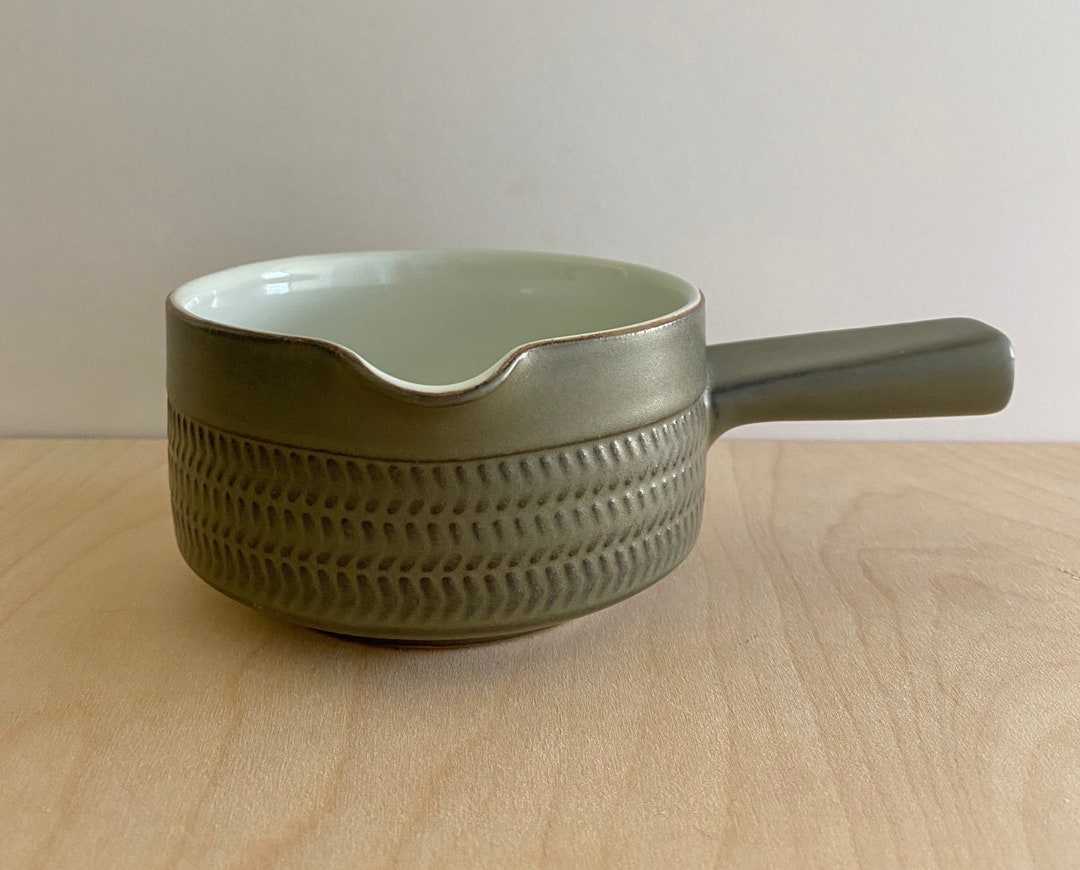 Denby Camelot Dark Green Chevron Gravy Boat 1960s Pattern Etsy