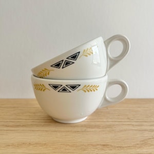 Homer Laughlin vintage restaurant ware cup set of 2 1980s