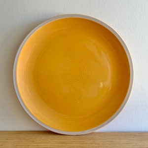 Poppytrail Metlox Impressions Orange dinner plates set of 2 1970s