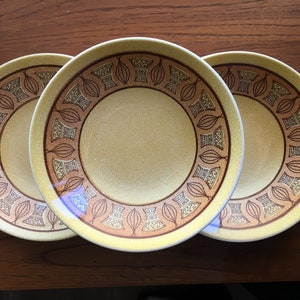 Taylor Smith & Taylor Atomic Onion Honey Gold soup bowls sold individually