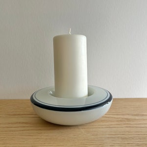 Dansk Christianshavn Blue pillar candle holder