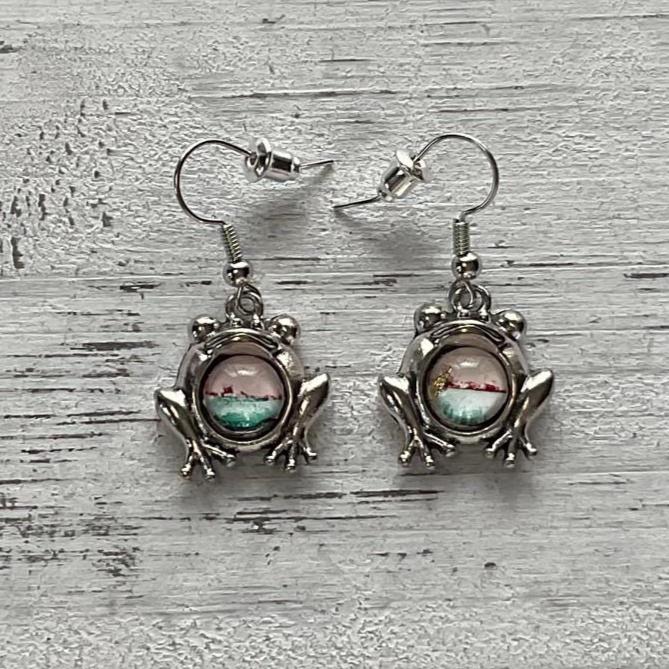 Coadipress Orecchini A Forma Di Rana In Acciaio Inox – Placcati Oro E Argento, Ipoallergenici, 10x8 Mm - 3