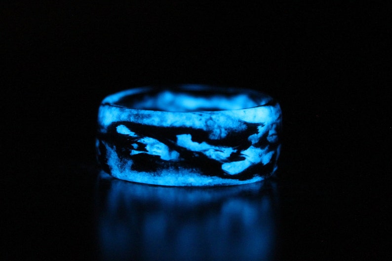 Carbon Fiber Marbled Lume Ring Etsy
