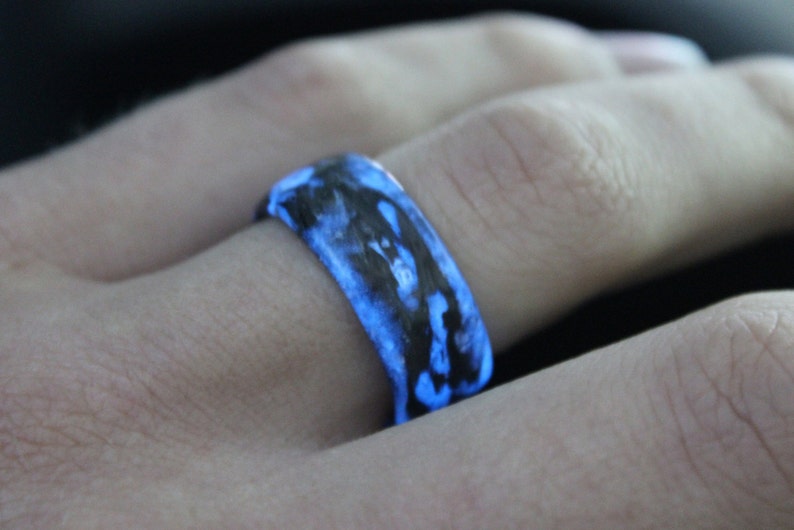 Carbon Fiber Marbled Lume Ring Etsy