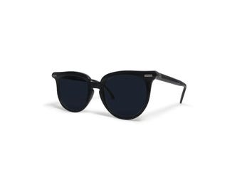 Vintage 1950s Titmus Salem Black Nylon Sunglasses Dark Gray Lenses 48-18