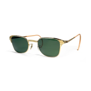 Vintage 1960s Bausch & Lomb Ray-Ban Singet 12k GF Sunglasses Green Lens 46-22